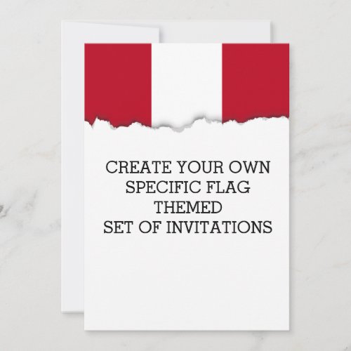 Flag of Peru Invitation