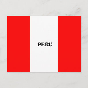 Flag of Peru, labeled Postcard