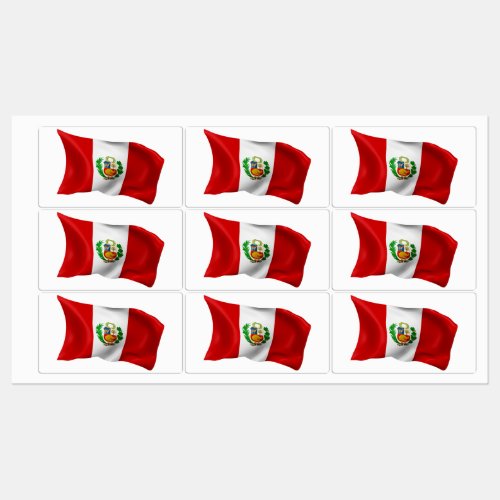 Flag of Peru Labels