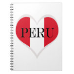 Flag of Peru Pabellón Nacional heart Notebook Flag of Peru Pabellón Nacional heart Notebook