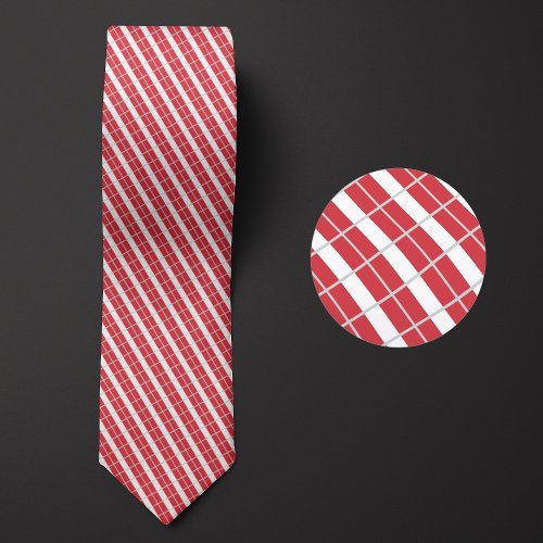 Flag of Peru Pattern Neck Tie