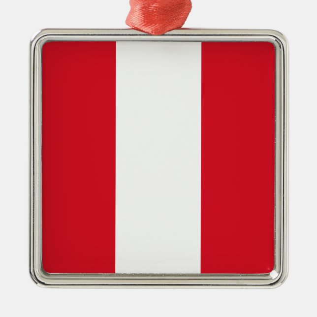 Flag of Peru (Peruvian Flag) Ceramic Ornament (Front)