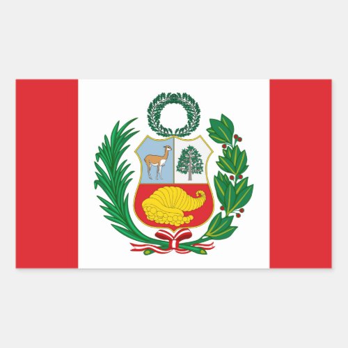 Flag of Peru Rectangular Sticker