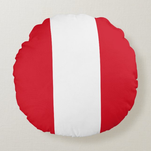 Flag of Peru Round Pillow (Front)