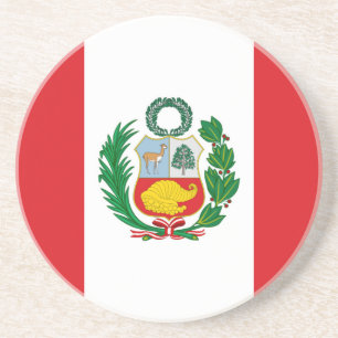 Flag of Peru Sandstone Coaster