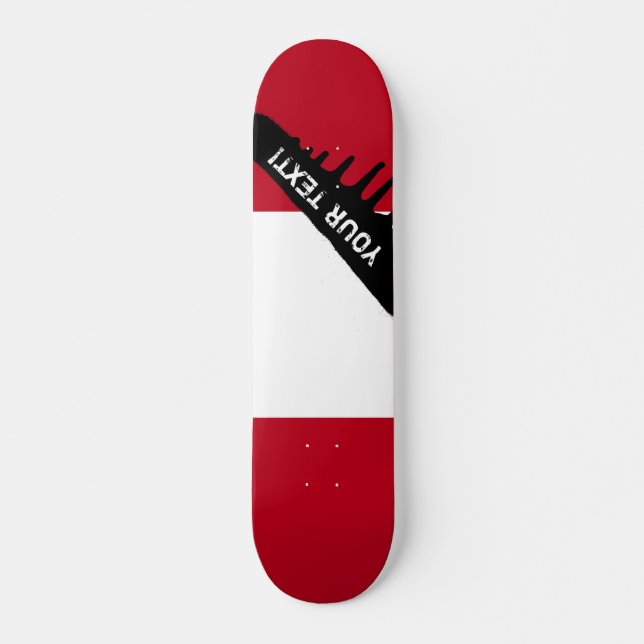 Flag of Peru Skateboard Deck (Front)