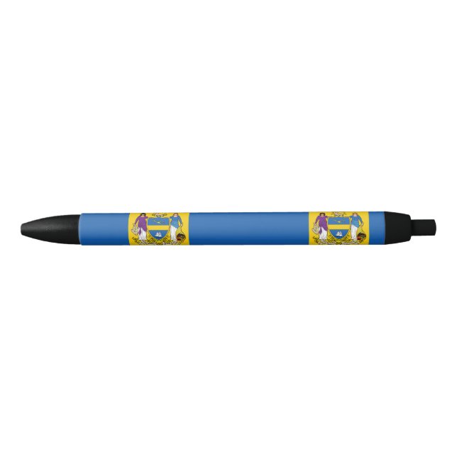 Flag of Philadelphia, Pennsylvania Black Ink Pen (Front)