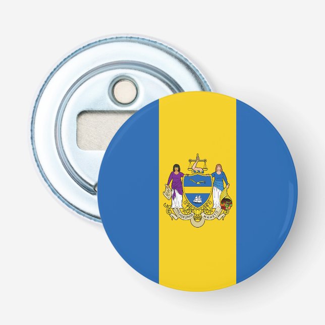 Flag of Philadelphia, Pennsylvania Bottle Opener (Front)
