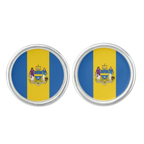 Flag of Philadelphia Pennsylvania Cufflinks