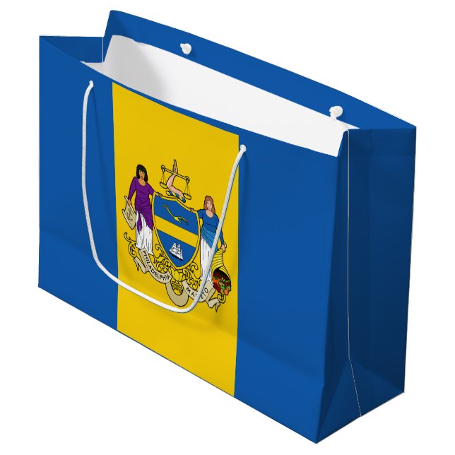 Flag of Philadelphia, Pennsylvania Large Gift Bag (Front Angled)