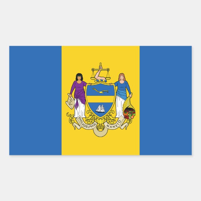 Flag of Philadelphia, Pennsylvania Rectangular Sticker (Front)