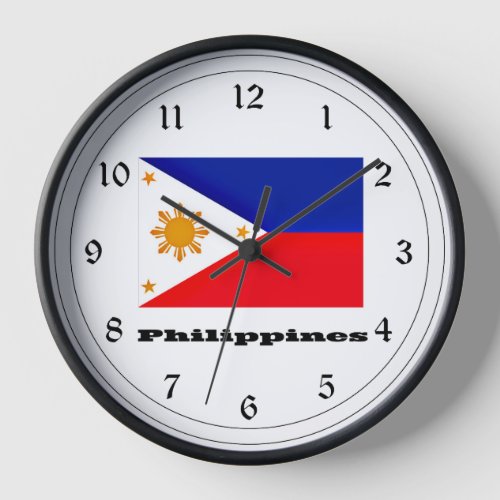 Flag of Philippines archipelago Clock