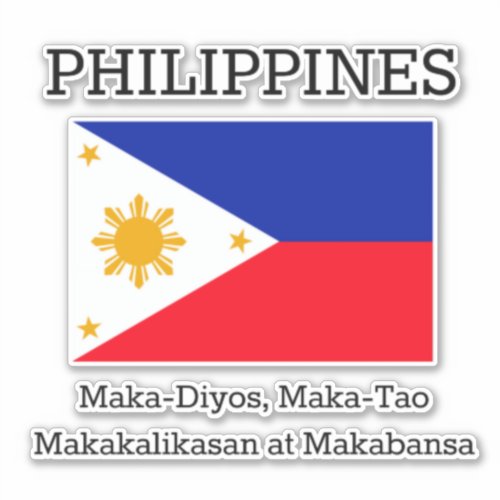 Flag of Philippines archipelago Sticker