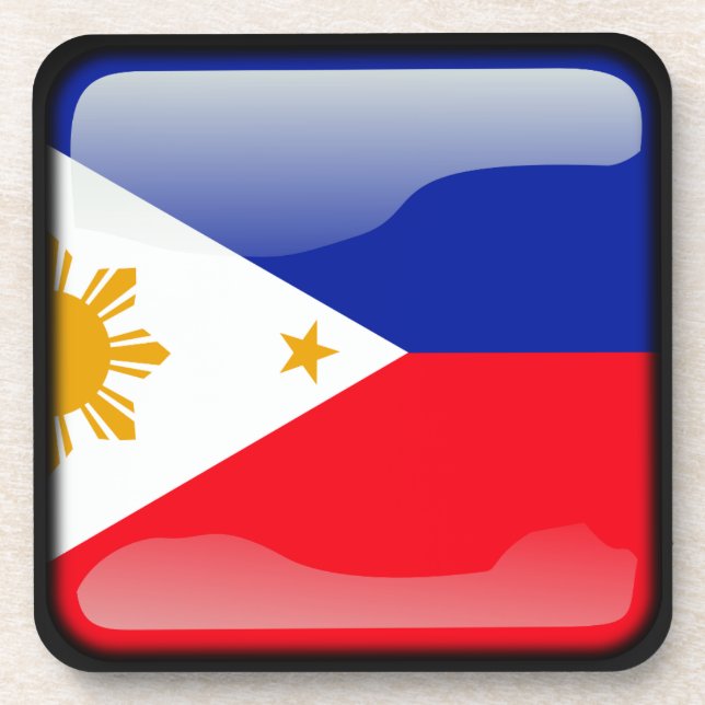 Flag of Philippines Drink Coaster (Front)