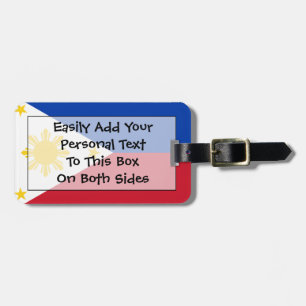 Flag of Philippines Easy ID Personal Luggage Tag