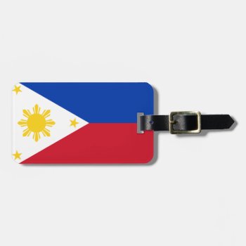 Flag Of Philippines Easy Id Personal Luggage Tag by pjwuebker at Zazzle
