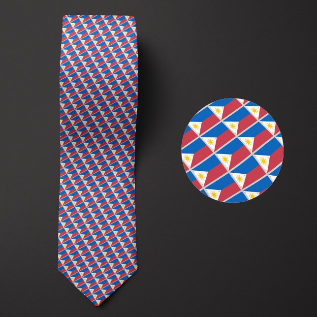Flag of Philippines Pattern Neck Tie (Creator Uploaded)
