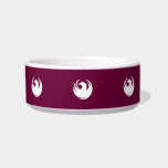 Flag of Phoenix, Arizona Bowl<br><div class="desc">Pet Bowl with a design with the flag of Phoenix,  Arizona. A maroon flag with a white phoenix in the center</div>