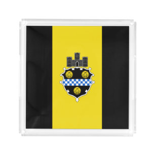 Flag of Pittsburgh, Pennsylvania Acrylic Tray