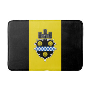 Flag of Pittsburgh, Pennsylvania Bathroom Mat