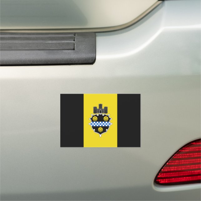 Flag of Pittsburgh, Pennsylvania  Car Magnet (In Situ)