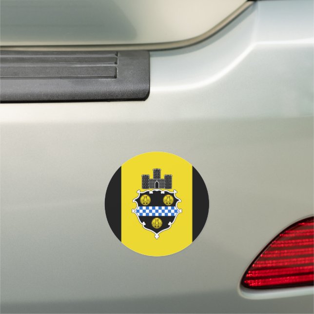 Flag of Pittsburgh, Pennsylvania Car Magnet (In Situ)