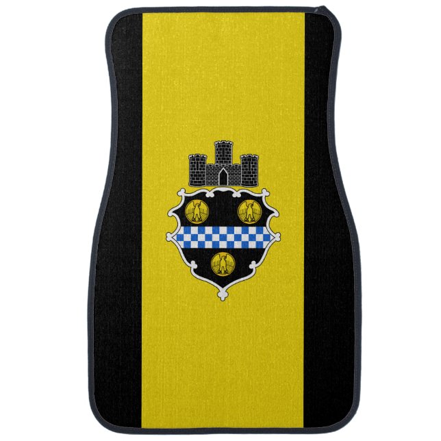 Flag of Pittsburgh, Pennsylvania Car Mat (Front)