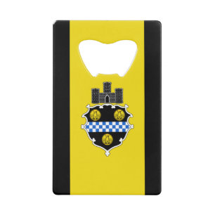 Flag of Pittsburgh, Pennsylvania Credit Card Bottl Credit Card Bottle Opener