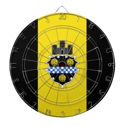 Flag of Pittsburgh Pennsylvania Dartboard With Da