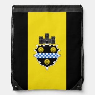 Flag of Pittsburgh, Pennsylvania Drawstring Bag