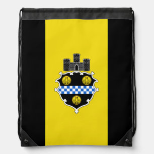Flag of Pittsburgh, Pennsylvania Drawstring Bag