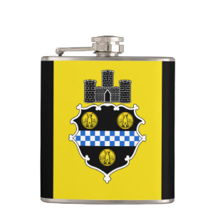 Flag of Pittsburgh, Pennsylvania Flask