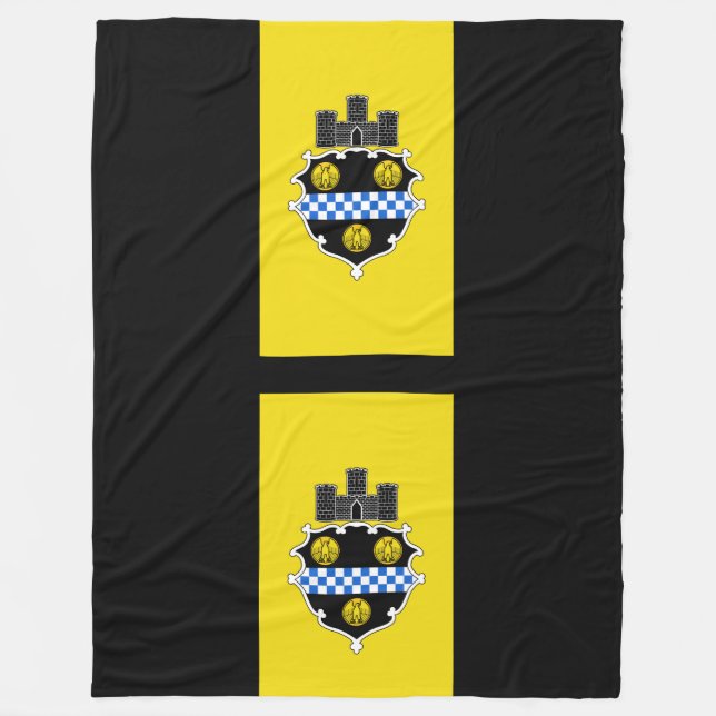 Flag of Pittsburgh, Pennsylvania Fleece Blanket (Front)