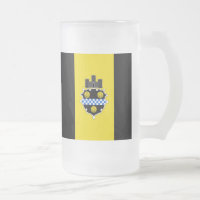 Flag of Pittsburgh, Pennsylvania Frosted Glass Bee
