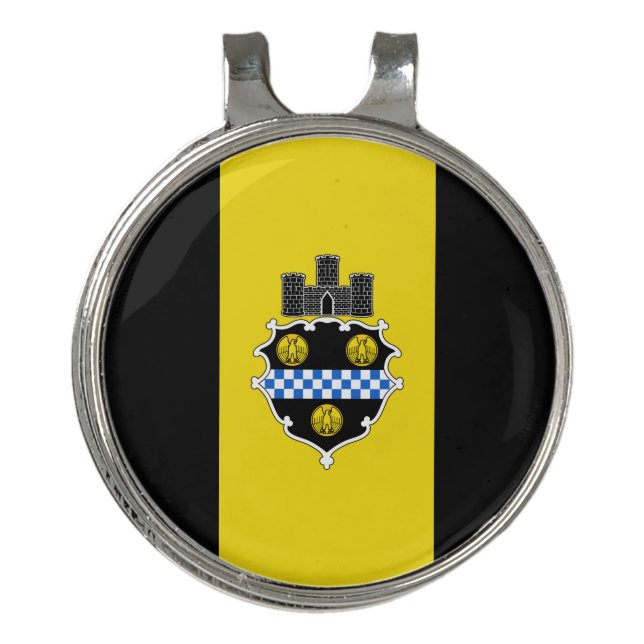 Flag of Pittsburgh, Pennsylvania Golf Hat Clip (Front)