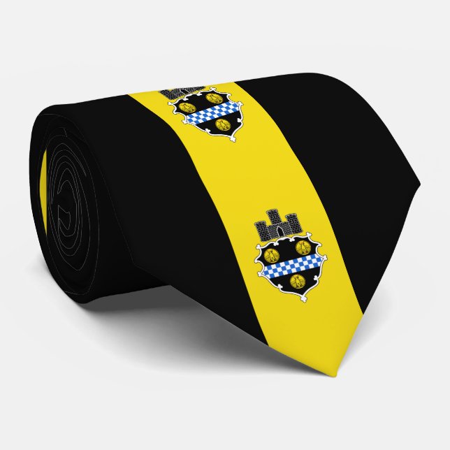 Flag of Pittsburgh, Pennsylvania Neck Tie (Rolled)
