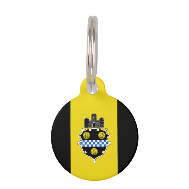Flag of Pittsburgh, Pennsylvania Pet Name Tag (Front)
