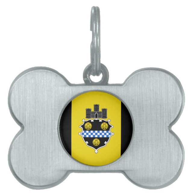 Flag of Pittsburgh, Pennsylvania Pet Tag (Front)