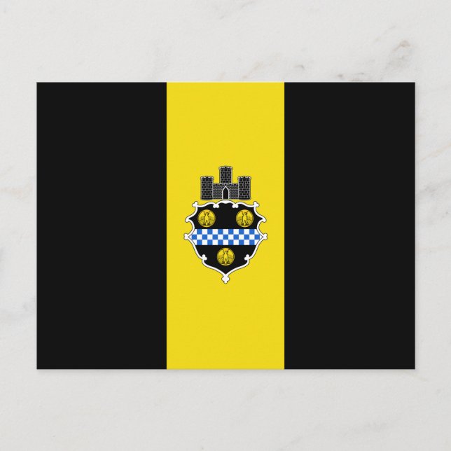 Flag of Pittsburgh, Pennsylvania Postcard (Front)