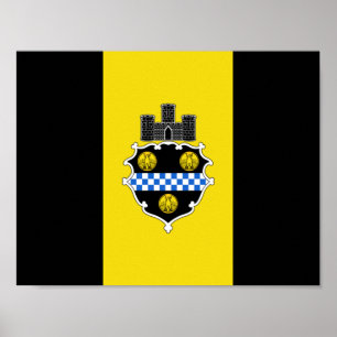 Flag of Pittsburgh, Pennsylvania Poster