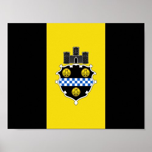 Flag of Pittsburgh Pennsylvania Poster