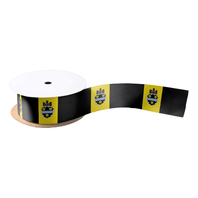 Flag of Pittsburgh, Pennsylvania Satin Ribbon (Spool)