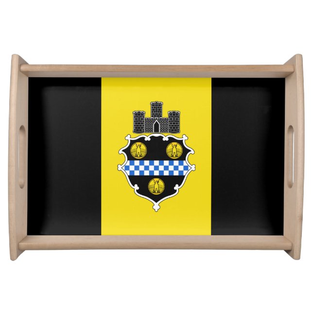 Flag of Pittsburgh, Pennsylvania Serving Tray (Front)