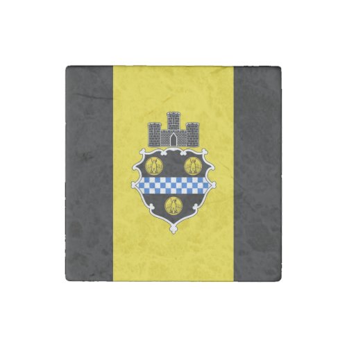 Flag of Pittsburgh Pennsylvania Stone Magnet