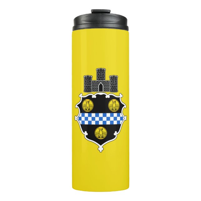 Flag of Pittsburgh, Pennsylvania Thermal Tumbler (Front)