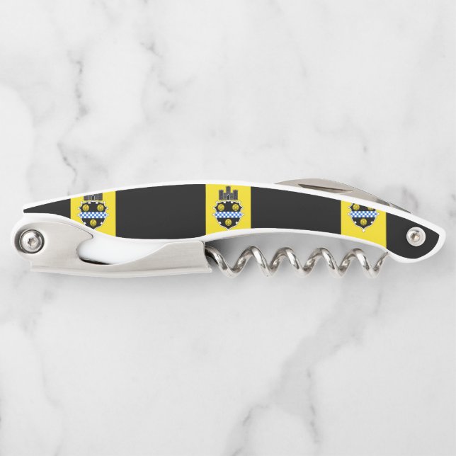 Flag of Pittsburgh, Pennsylvania Waiter's Corkscrew (Front)