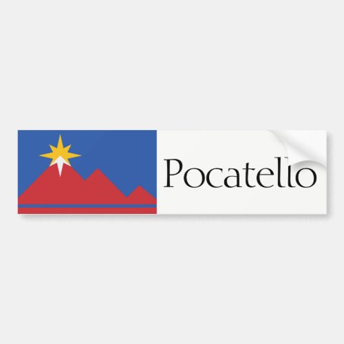 Flag of Pocatello Idaho bumper sticker