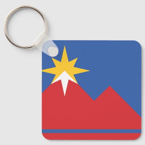Flag of Pocatello Idaho Keychain