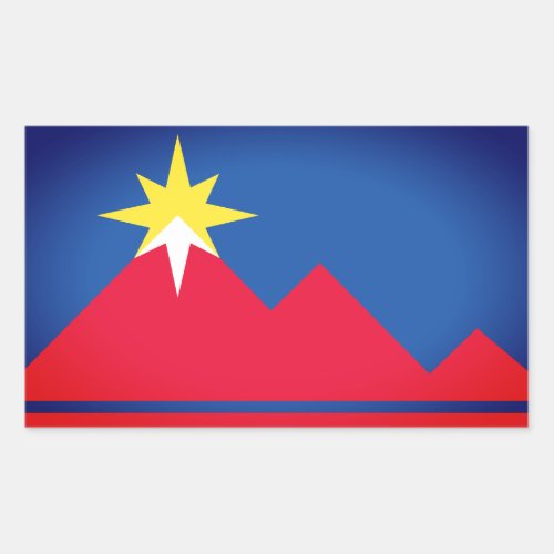 Flag of Pocatello Idaho Rectangular Sticker