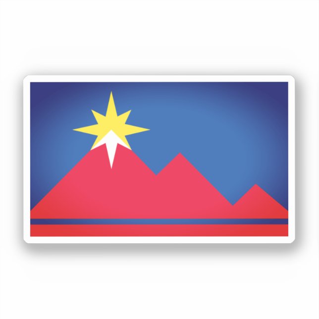 Flag of Pocatello, Idaho Sticker (Front)